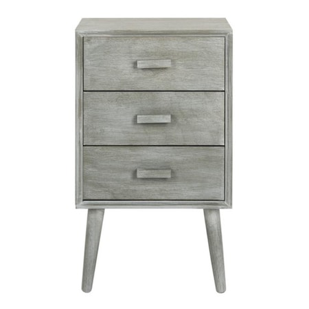 Safavieh 26.8 x 15.8 x 11.8 in. Pomona 3 Drawer Chest; Slate & Grey CHS5700C